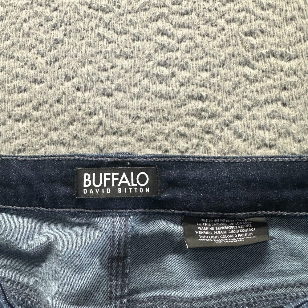 Buffalo David Bitton Alyssa Jeans Women 12 Blue Denim Straight High-Rise Stretch - Picture 3 of 11